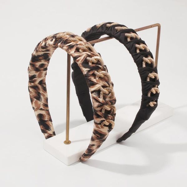 hair clips & barrettes retro charm leopard black hairband metal chain headbands for women jewelry fashion headwear accessories female hoop, Golden;silver
hair clips & barrettes retro charm leopard black hairband metal chain headbands for women jewelry fashion headwear accessories female hoop, Golden;silver