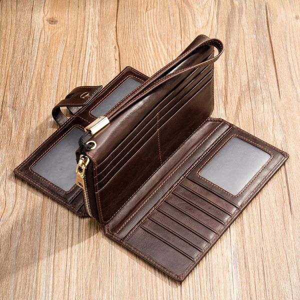 wallets luufan genuine leather clutch wallet men women big zipper purse card holder male hand with belt cowskin phone pouch bag, Red;black
wallets luufan genuine leather clutch wallet men women big zipper purse card holder male hand with belt cowskin phone pouch bag, Red;black