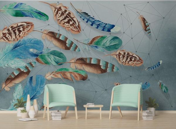 wallpapers drop custom 3d modern simple nostalgia geometry feather wallpaper wall paper livingroom bedroom mural 
wallpapers drop custom 3d modern simple nostalgia geometry feather wallpaper wall paper livingroom bedroom mural