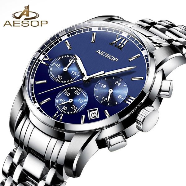 wristwatches relogio masculino aesop mens business watch men quartz wrist watches date luminous stainless steel male clock blue waterproof, Slivery;brown
wristwatches relogio masculino aesop mens business watch men quartz wrist watches date luminous stainless steel male clock blue waterproof, Slivery;brown