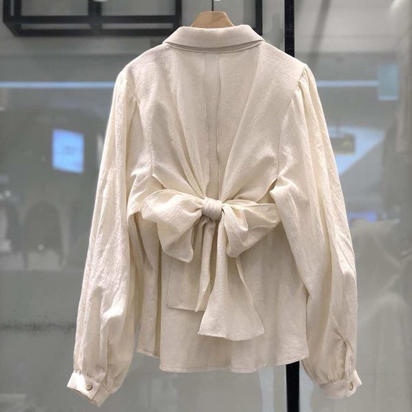 autumn new sweet bow tie design jacket solid full turn down collar shirt woman blouse 210421, White
autumn new sweet bow tie design jacket solid full turn down collar shirt woman blouse 210421, White