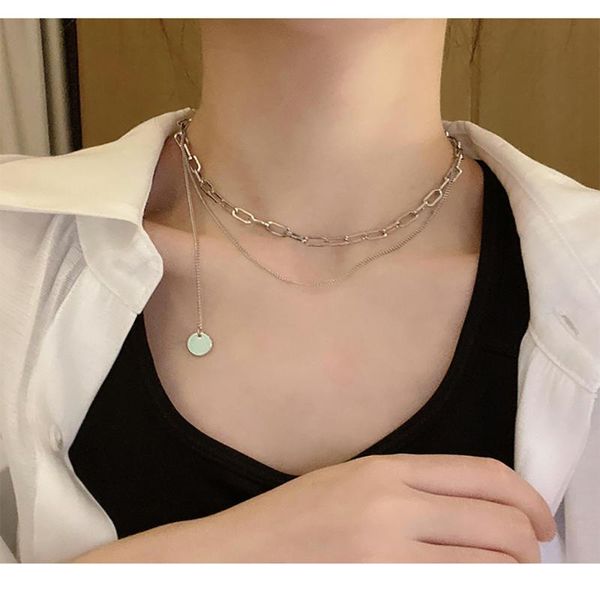pendant necklaces 2021 personality cold wind fashion golden chain necklace women trendy street hip hop double metal jewelry gift, Silver
pendant necklaces 2021 personality cold wind fashion golden chain necklace women trendy street hip hop double metal jewelry gift, Silver