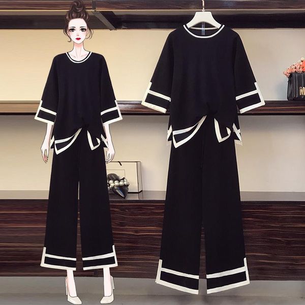 women's two piece pants arrival autumn winter knitted set casual pullovers and wide-leg suits hit color, White
women's two piece pants arrival autumn winter knitted set casual pullovers and wide-leg suits hit color, White