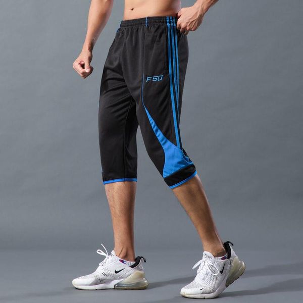 summer mens striped casual sports pants men running fitness loose basketball football 3/4 breathable, Black;blue
summer mens striped casual sports pants men running fitness loose basketball football 3/4 breathable, Black;blue