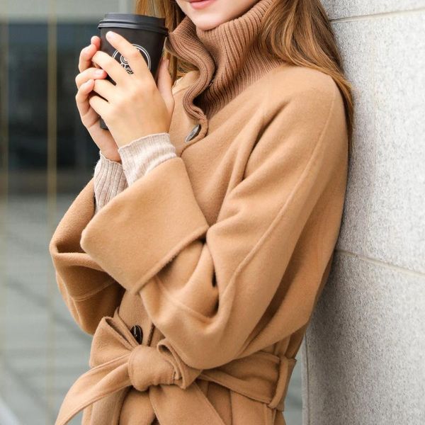 women's wool & blends 2021 coat women autumn winter trench for korean style outwear coats female clothing abrigos para mujer wpy1331, Black
women's wool & blends 2021 coat women autumn winter trench for korean style outwear coats female clothing abrigos para mujer wpy1331, Black