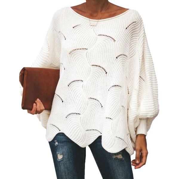 women's sweaters autumn winter women hollow out sweater elegant loose knitted pullovers female casual o neck lantern sleeve solid color, White;black
women's sweaters autumn winter women hollow out sweater elegant loose knitted pullovers female casual o neck lantern sleeve solid color, White;black