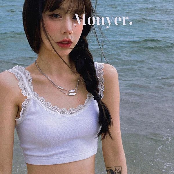 korean spring and summer wear lace vest 2021 white base with short suspender camisoles & tanks, Black;white
korean spring and summer wear lace vest 2021 white base with short suspender camisoles & tanks, Black;white