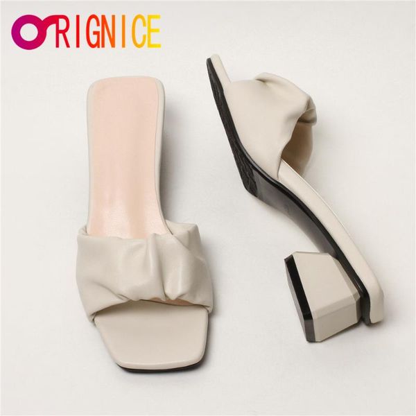 orignice fashion brand elegant pleated square head peep toe thick heel slippers women slip on sandals outdoor slides summer, Black
orignice fashion brand elegant pleated square head peep toe thick heel slippers women slip on sandals outdoor slides summer, Black