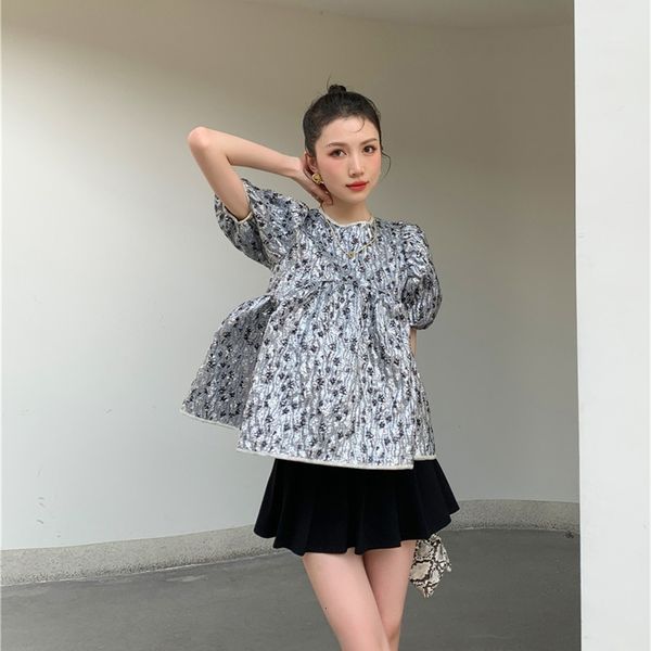 women's knits & tees texture puff sleeves and blouses women open back backless puffy summer short sleeve blouse runway fashion, White
women's knits & tees texture puff sleeves and blouses women open back backless puffy summer short sleeve blouse runway fashion, White