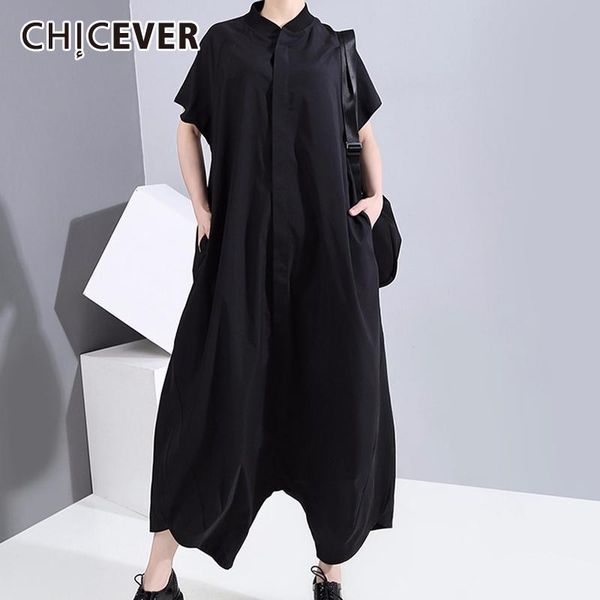 women's jumpsuits & rompers chicever korean jumpsuit for women lapel collar short sleeve pocket casual wide leg female 2021 summer clot, Black;white
women's jumpsuits & rompers chicever korean jumpsuit for women lapel collar short sleeve pocket casual wide leg female 2021 summer clot, Black;white