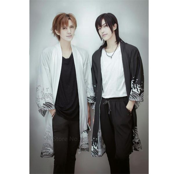 ethnic clothing black white kimono men japanese style fashion seawave leisure comfortable anime haori yukata streetwear loose with belt, Red
ethnic clothing black white kimono men japanese style fashion seawave leisure comfortable anime haori yukata streetwear loose with belt, Red