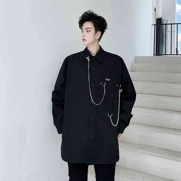 men's casual shirts men chain pendant long sleeve shirt male streetwear hip hop japan korea style loose black dress 3y0v, White;black
men's casual shirts men chain pendant long sleeve shirt male streetwear hip hop japan korea style loose black dress 3y0v, White;black