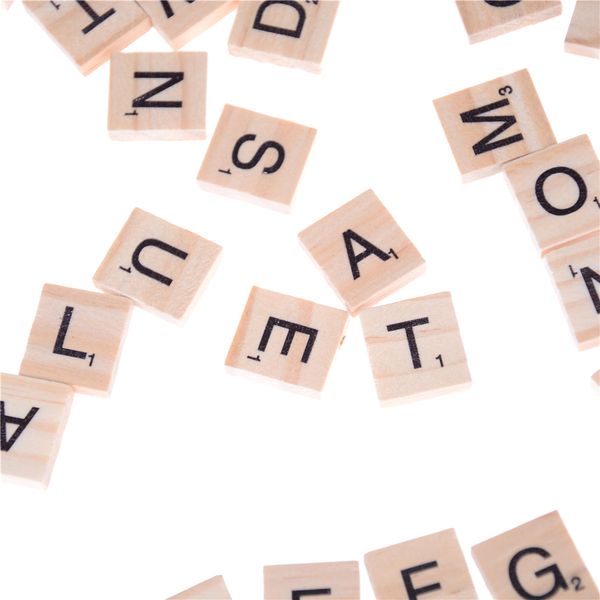 100Pcs Wooden Scrabble Tiles Black Letters Numbers For Crafts Puzzles Wood Alphabets for Chidren Kids Educational Learning Toys
100Pcs Wooden Scrabble Tiles Black Letters Numbers For Crafts Puzzles Wood Alphabets for Chidren Kids Educational Learning Toys