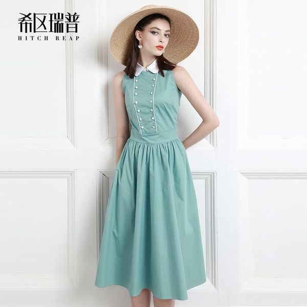 casual dresses high end retro hepburn style hanging neck fairy pure cotton celebrity temperament holiday dress girl summer 2021, Black;gray
casual dresses high end retro hepburn style hanging neck fairy pure cotton celebrity temperament holiday dress girl summer 2021, Black;gray