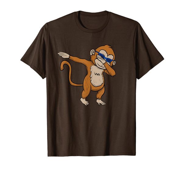 dabbing monkey shirt - funny monkey shirt, White;black