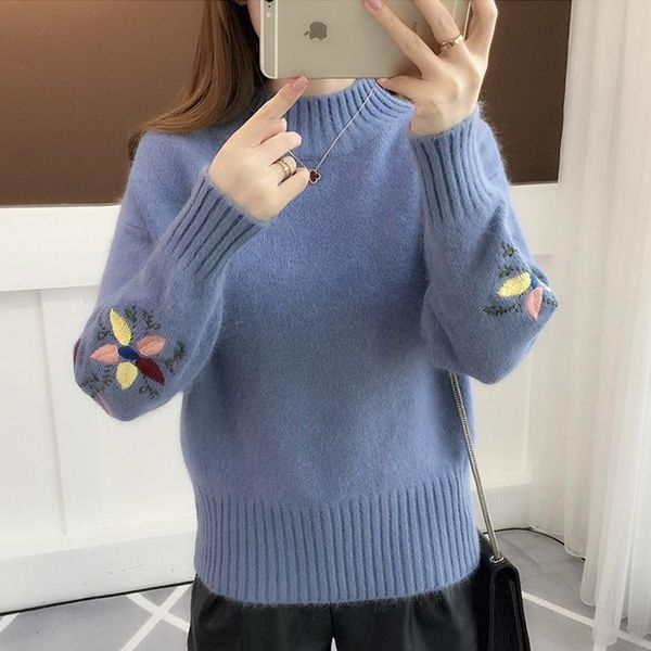 women's sweaters thick loose fall harajuku oversized embroidered pullover knitted sweater women winter spring and autumn, White;black
women's sweaters thick loose fall harajuku oversized embroidered pullover knitted sweater women winter spring and autumn, White;black