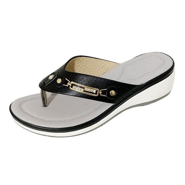 big size 43 2021 flip flops with crystal low heels wedges slippers for women platform ladies beach outdoor pu leather shoes, Black
big size 43 2021 flip flops with crystal low heels wedges slippers for women platform ladies beach outdoor pu leather shoes, Black