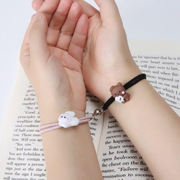 charm bracelets valentines day cute cartoon couple bracelet handmade elastic rope paired braclet distance magnet braslet for lover friends g, Golden;silver
charm bracelets valentines day cute cartoon couple bracelet handmade elastic rope paired braclet distance magnet braslet for lover friends g, Golden;silver