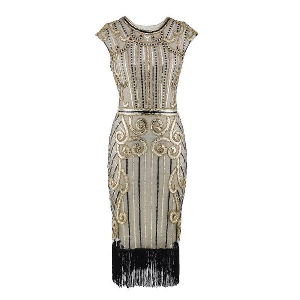 women's 1920s sequin beaded tassels hem flapper dress sleeveless silver thread embroidery fringe great gatsby party casual dresses, Black;gray
women's 1920s sequin beaded tassels hem flapper dress sleeveless silver thread embroidery fringe great gatsby party casual dresses, Black;gray
