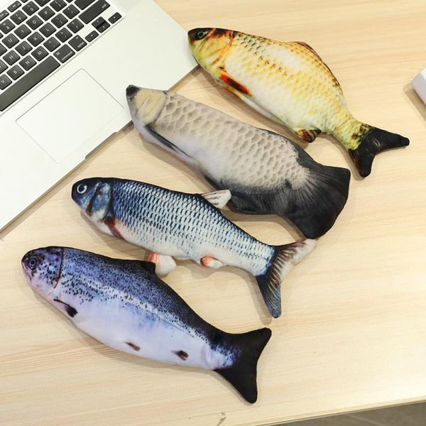 cat toys wagging fish realistic plush toy with catnip chewing for cats game interactive pet accessories