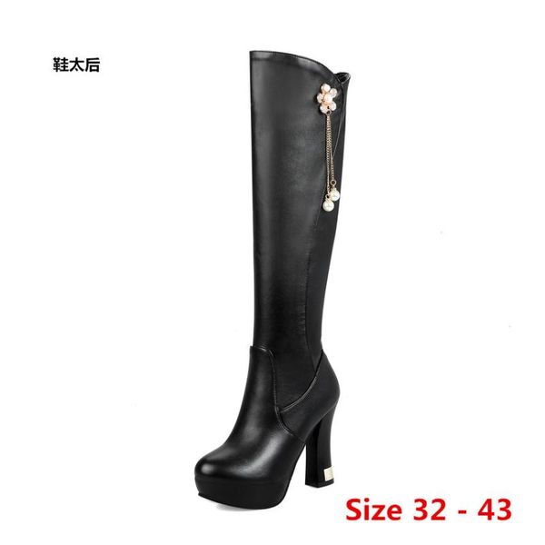 boots platform high heel women knee heels autumn winter woman shoes long small big size 32- 43, Black
boots platform high heel women knee heels autumn winter woman shoes long small big size 32- 43, Black