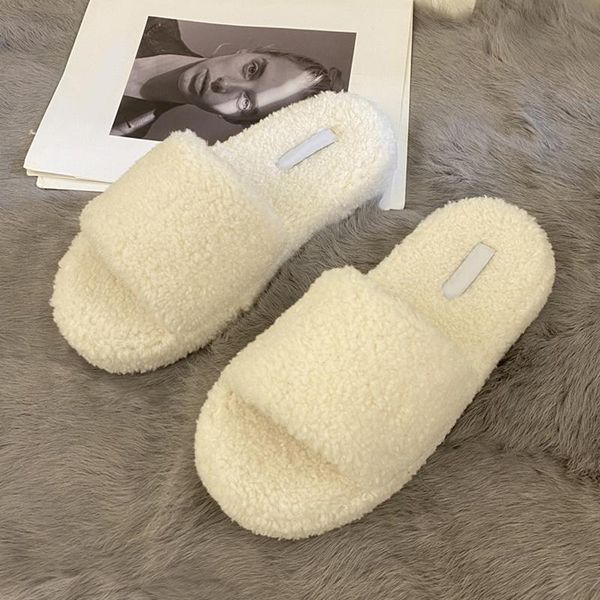 slippers winter warm indoor women open toe casual fur slides slip on solid white fluffy platform flats mules female home shoes, Black
slippers winter warm indoor women open toe casual fur slides slip on solid white fluffy platform flats mules female home shoes, Black