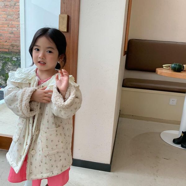 down coat winter baby girls fashion floral turn-down collar berber fleece jackets kids loose warm coats, Blue;gray
down coat winter baby girls fashion floral turn-down collar berber fleece jackets kids loose warm coats, Blue;gray