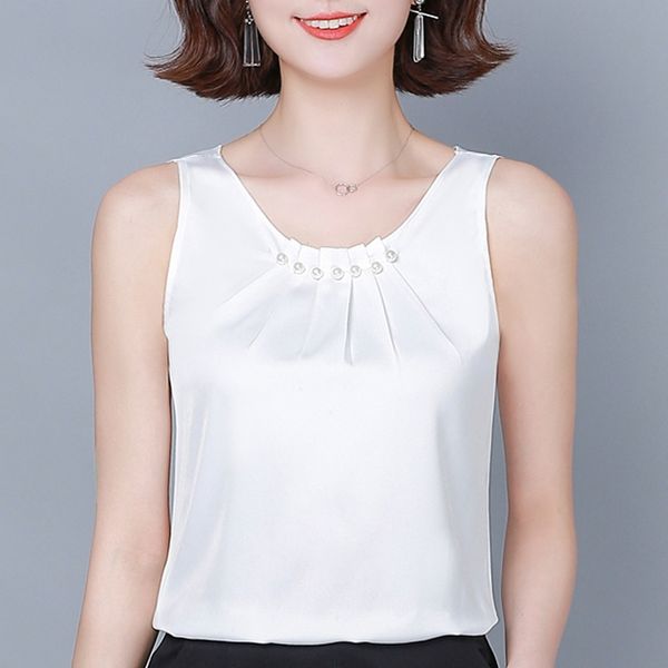 summer white blouse women sleeveless shirts o-neck chiffon shirt s blusas d340 210426
summer white blouse women sleeveless shirts o-neck chiffon shirt s blusas d340 210426
