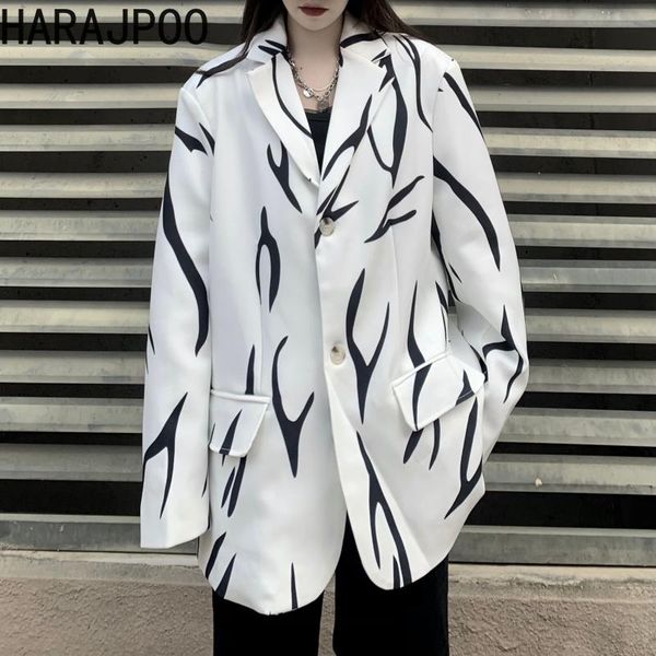 women blazer korean fashion ins harajuku loose zebra print long sleeve coat black gothic female tide women's suits & blazers, White;black
women blazer korean fashion ins harajuku loose zebra print long sleeve coat black gothic female tide women's suits & blazers, White;black
