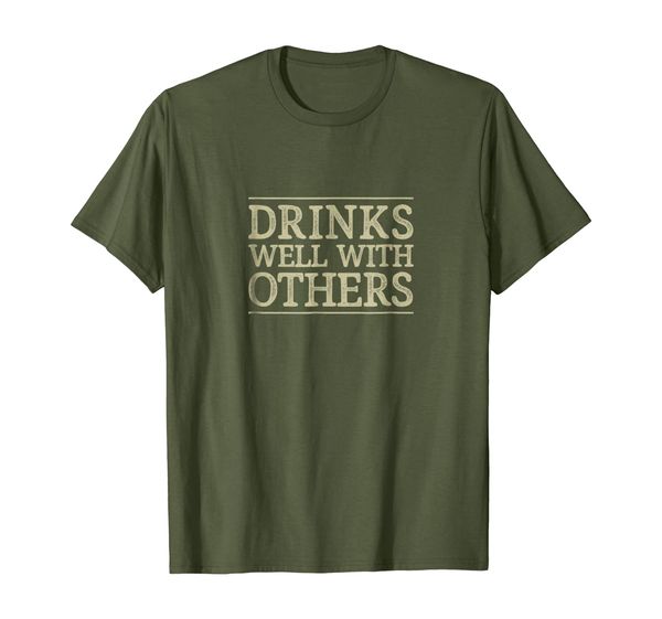 drinks well with others t-shirt, White;black
drinks well with others t-shirt, White;black