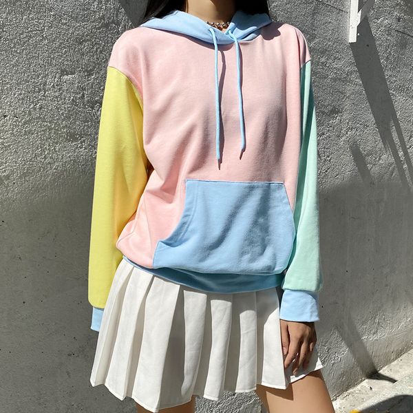 shestyle macaron spliced hooded hoodies women casual loose high street panelled pockets pink blue new-found sweatshirts by, Black;white
shestyle macaron spliced hooded hoodies women casual loose high street panelled pockets pink blue new-found sweatshirts by, Black;white