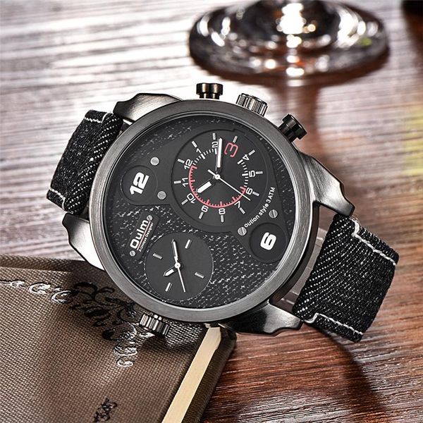 wristwatches oulm canvas strap casual watches men fashion two time zone design male watch military men's wristwatch, Slivery;brown
wristwatches oulm canvas strap casual watches men fashion two time zone design male watch military men's wristwatch, Slivery;brown