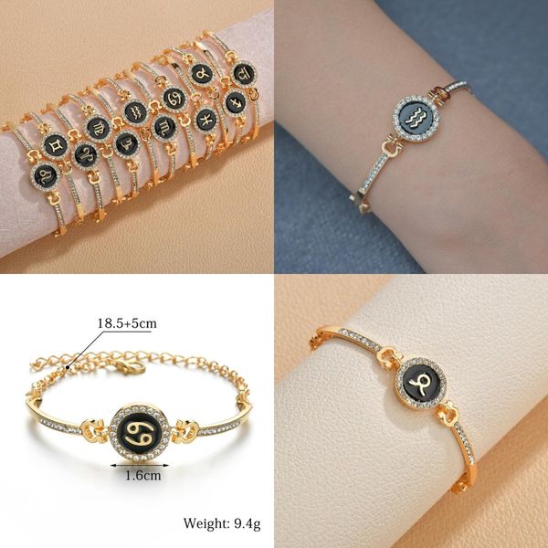 316l stainless steel for women crystal charm rhinestones bracelet 12 constellation round bracelets gold color engagement gifts jewelry, Golden;silver
316l stainless steel for women crystal charm rhinestones bracelet 12 constellation round bracelets gold color engagement gifts jewelry, Golden;silver