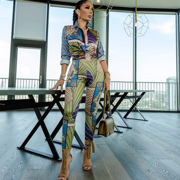 women's two piece pants set women tracksuits cyber print buttons up blouse + high waist pencil outfits 2021 fall elegant homewear, White
women's two piece pants set women tracksuits cyber print buttons up blouse + high waist pencil outfits 2021 fall elegant homewear, White