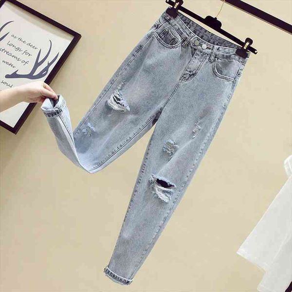 womens fashion high waist ripped harem jeans spring girls street school wild thin wash water solid color jeans, Blue
womens fashion high waist ripped harem jeans spring girls street school wild thin wash water solid color jeans, Blue