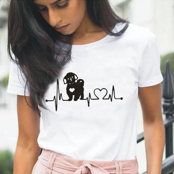 women's t-shirt shih tzu heartbeat women tshirt harajuku short sleeve casual tee shirt femme plus size funny t camisas de mujer, White
women's t-shirt shih tzu heartbeat women tshirt harajuku short sleeve casual tee shirt femme plus size funny t camisas de mujer, White