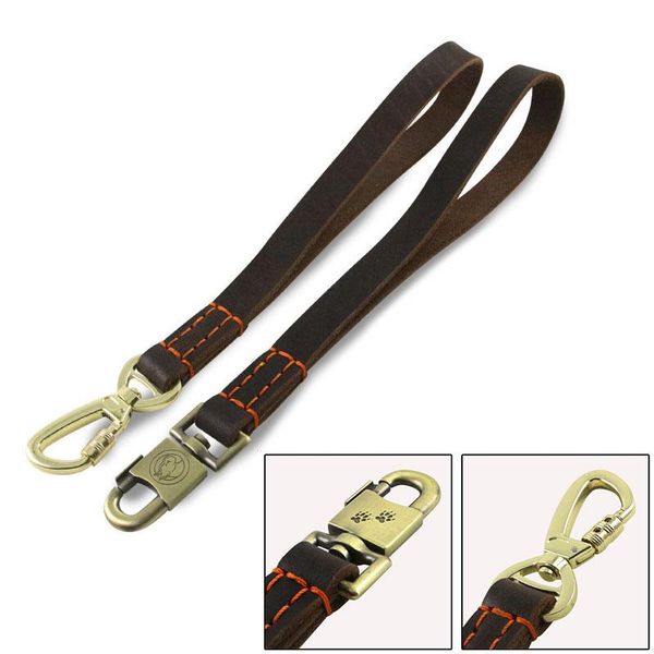 dog collars & leashes genuine real leather short leash 40cm*2.5cm medium large traffic lead for dogs training and walking brown
dog collars & leashes genuine real leather short leash 40cm*2.5cm medium large traffic lead for dogs training and walking brown