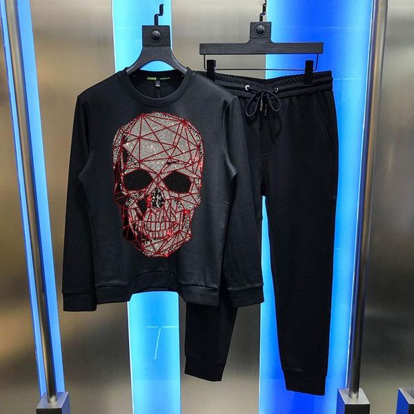 men's tracksuits sets tracksuit sportswear drill skull hoodie + sweatpants cotton round neck sweatshirt -5xl, Gray
men's tracksuits sets tracksuit sportswear drill skull hoodie + sweatpants cotton round neck sweatshirt -5xl, Gray