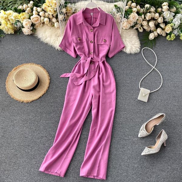 women's jumpsuits & rompers 2021 summer tooling overalls female lapel short sleeve loose leisure womens high-waisted, Black;white
women's jumpsuits & rompers 2021 summer tooling overalls female lapel short sleeve loose leisure womens high-waisted, Black;white