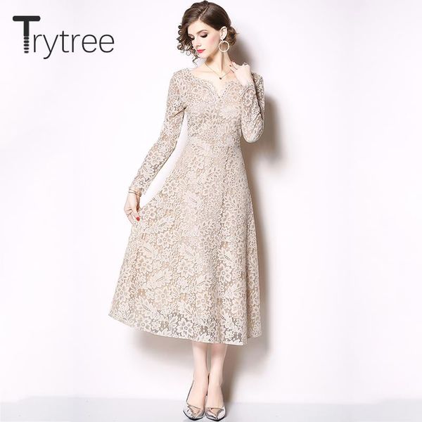 casual dresses trytree 2021 summer autumn women floral dress v-neck embroidery polyester full sleeve a-line mid-calf lace, Black;gray
casual dresses trytree 2021 summer autumn women floral dress v-neck embroidery polyester full sleeve a-line mid-calf lace, Black;gray
