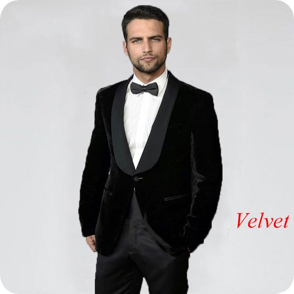 men's suits & blazers latest coat pant designs smoking jacket black velvet wedding for men shawl lapel 2piece slim fit groom tuxed, White;black
men's suits & blazers latest coat pant designs smoking jacket black velvet wedding for men shawl lapel 2piece slim fit groom tuxed, White;black