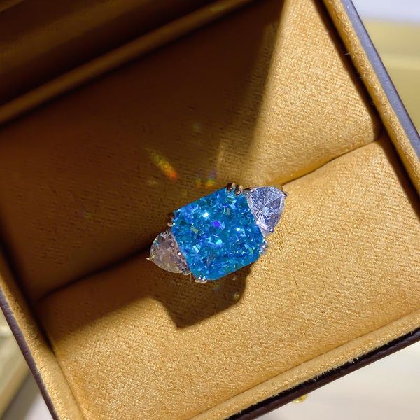 cluster rings 100% 925 sterling silver blue square 10*10mm sapphire high carbon diamond wedding ring for women fine jewelry birthday gift, Golden;silver
cluster rings 100% 925 sterling silver blue square 10*10mm sapphire high carbon diamond wedding ring for women fine jewelry birthday gift, Golden;silver
