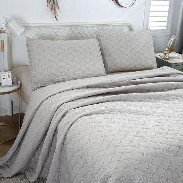 comforters & sets gray cotton bedspreads on the bed quilt set 3pc solid color cover pillowcase king size coverlet summer blanket for double 
comforters & sets gray cotton bedspreads on the bed quilt set 3pc solid color cover pillowcase king size coverlet summer blanket for double
