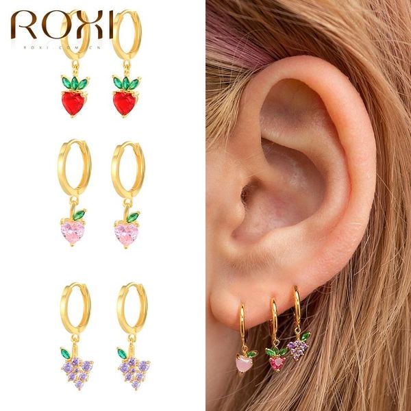 hoop & huggie roxi summer fruit series earrings for women ear piercing earring jewelry circle hanging silver pendientes plata 925, Golden;silver
hoop & huggie roxi summer fruit series earrings for women ear piercing earring jewelry circle hanging silver pendientes plata 925, Golden;silver
