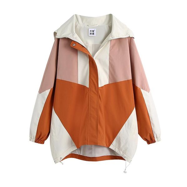 women's jackets korean stitching zipper jacket autumn women elegant casual loose office ladies coat harajuku vintage long-sleeved outer, Black;brown
women's jackets korean stitching zipper jacket autumn women elegant casual loose office ladies coat harajuku vintage long-sleeved outer, Black;brown