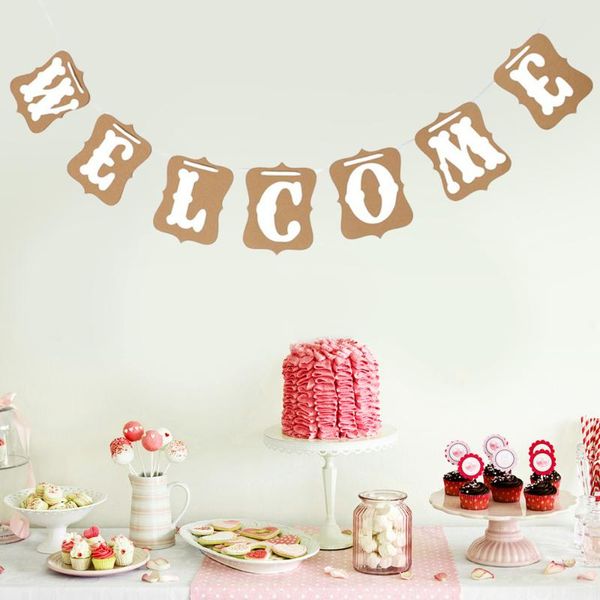 party decoration welcome letter banners creative kraft paper bunting banner supplies for birthday wedding festival
party decoration welcome letter banners creative kraft paper bunting banner supplies for birthday wedding festival