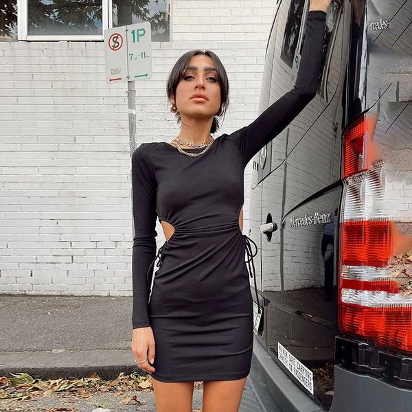 casual dresses fashion women's knitting black midi waist o neck solid short skirt woman long sleeve pullover split slim vestidos, Black;gray
casual dresses fashion women's knitting black midi waist o neck solid short skirt woman long sleeve pullover split slim vestidos, Black;gray