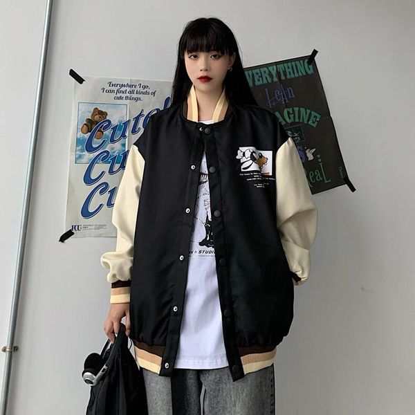 ins original sufeng coat female in the spring of 2021 cartoon xueshengchao baseball uniform loose jacket women's jackets, Black;brown
ins original sufeng coat female in the spring of 2021 cartoon xueshengchao baseball uniform loose jacket women's jackets, Black;brown
