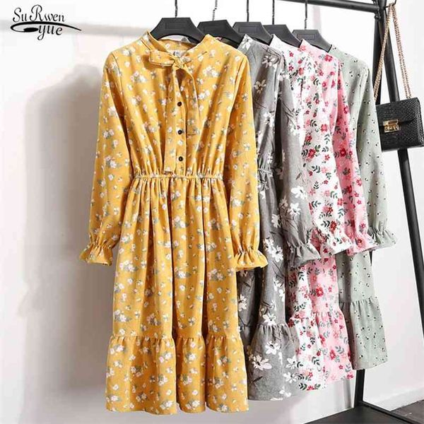 vestidos autumn women dress elastic waist long-sleeve vintage bow floral a line es chic clothing 8905 210421, Black;gray
vestidos autumn women dress elastic waist long-sleeve vintage bow floral a line es chic clothing 8905 210421, Black;gray