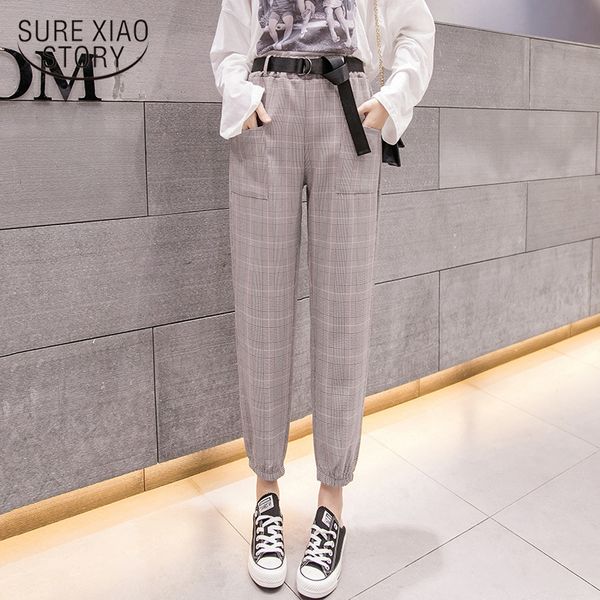 fashion casual female trousers with belt autumn women harem plaid loose ankle-length pants 7278 50 210417, Black;white
fashion casual female trousers with belt autumn women harem plaid loose ankle-length pants 7278 50 210417, Black;white